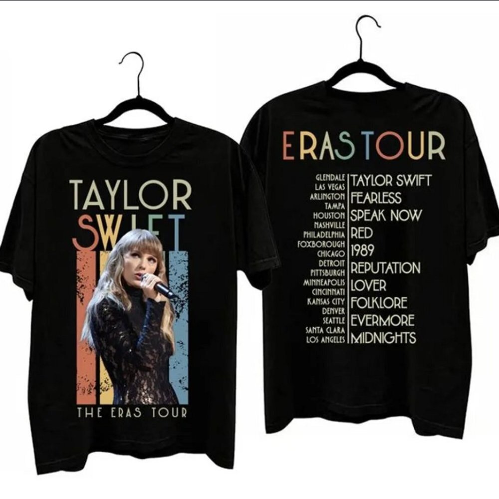 The Eras Tour 2023 Shirt Music Concert Shirt 2 Sided